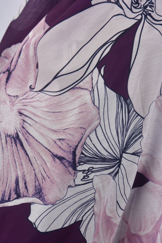 Çiçek Desenli Florin Şal