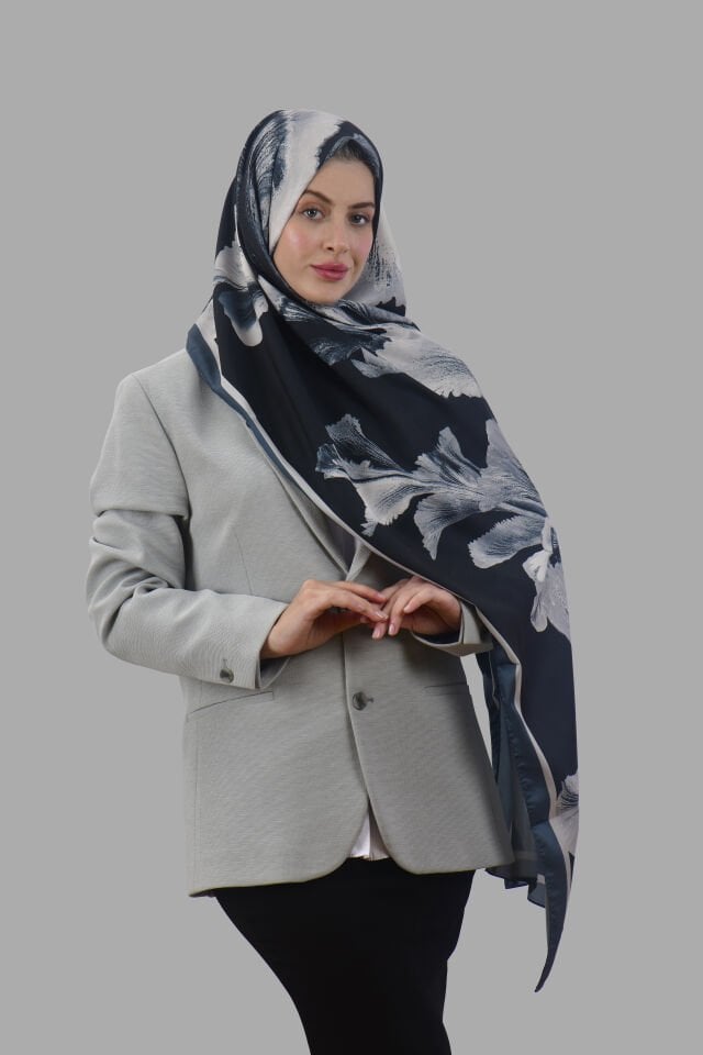 Fırça Çiçek Desenli Şal