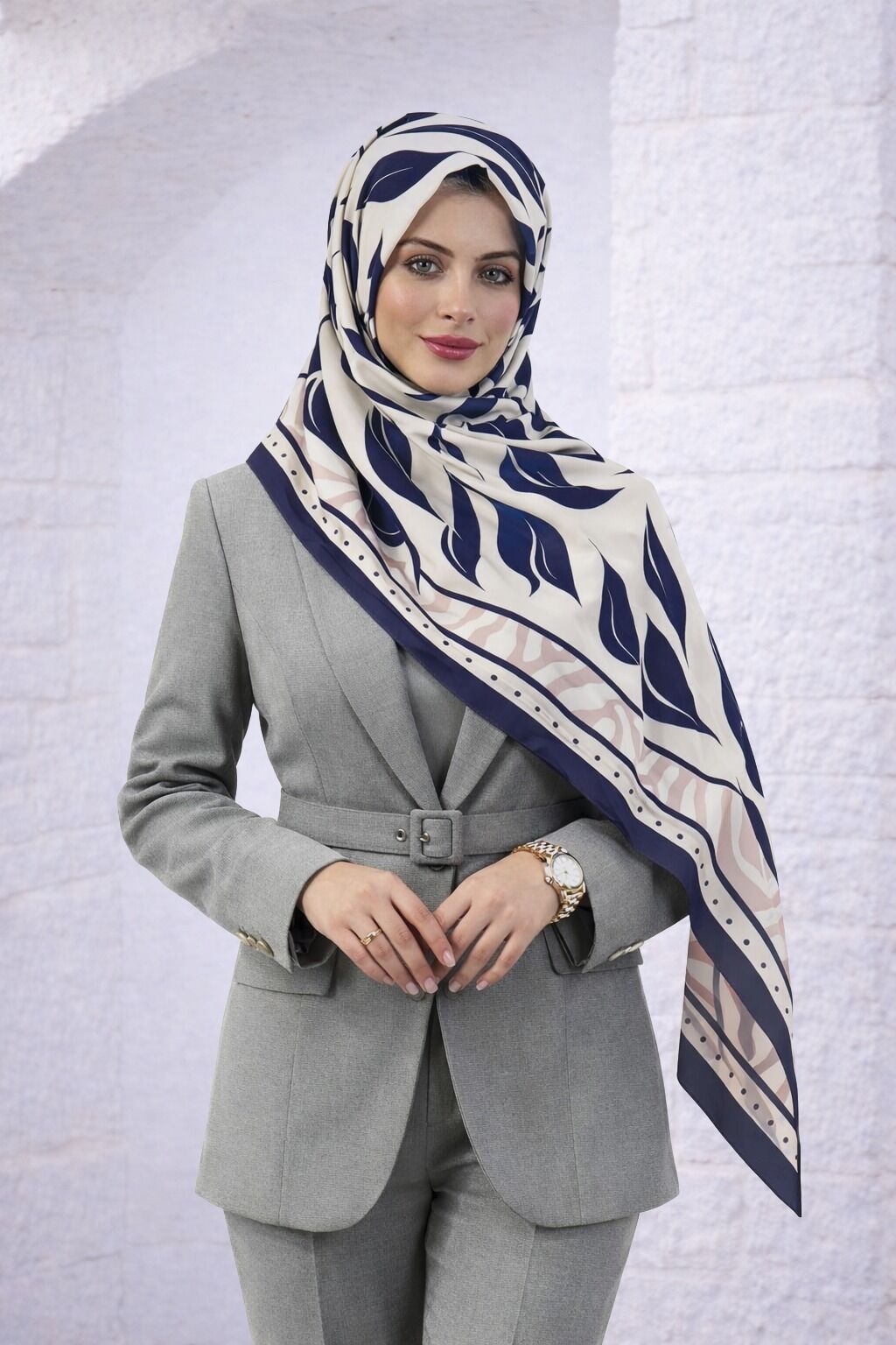 Yaprak Desenli Florin Şal