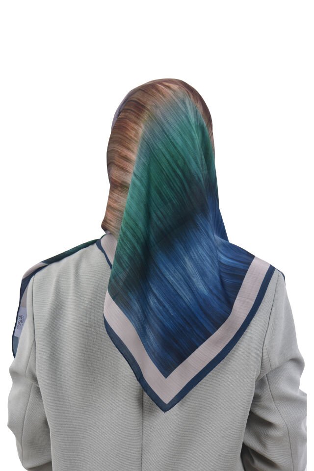 Geçişli Fırça Desenli Eşarp