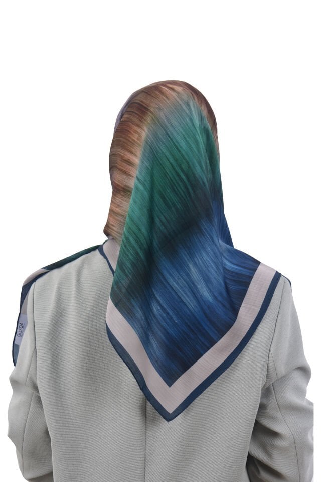 Geçişli Fırça Desenli Eşarp