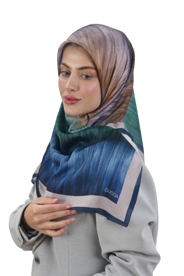 Geçişli Fırça Desenli Eşarp