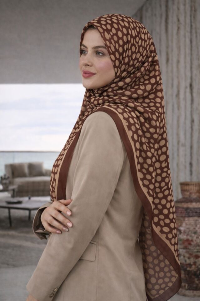 Modern Nokta  Desenli Şal