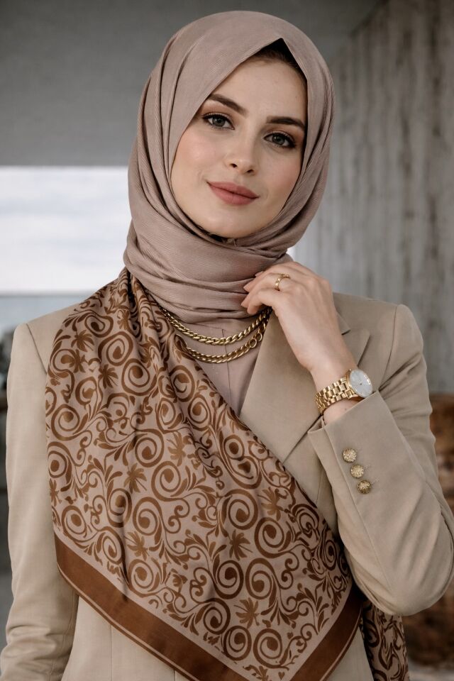 Elegant Kahve Soft Şal