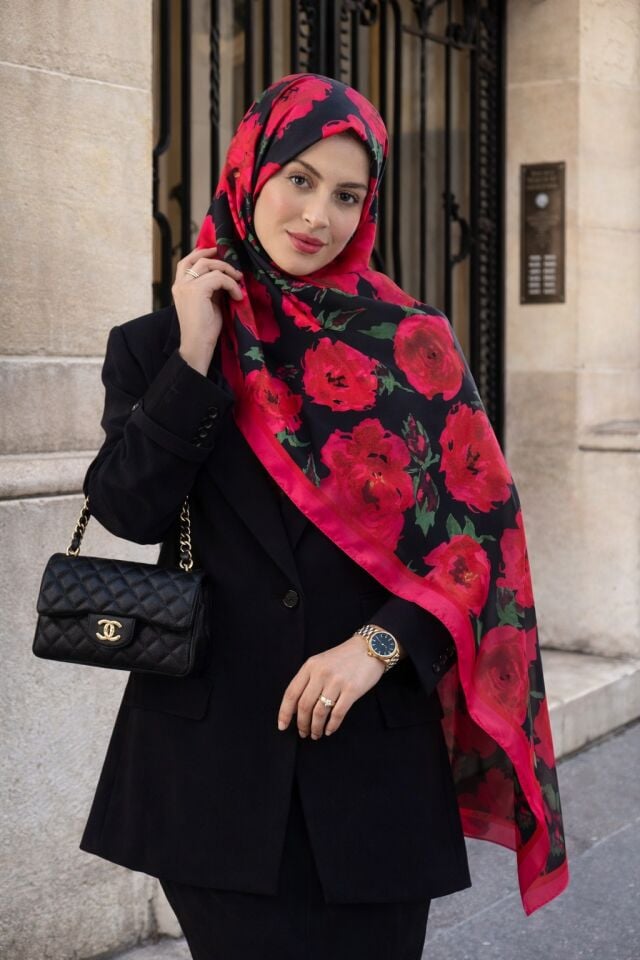 Gül Desenli Şal
