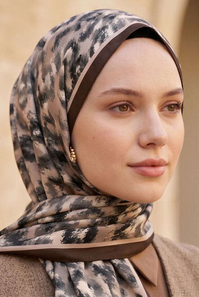Leopar Desenli Soft Şal