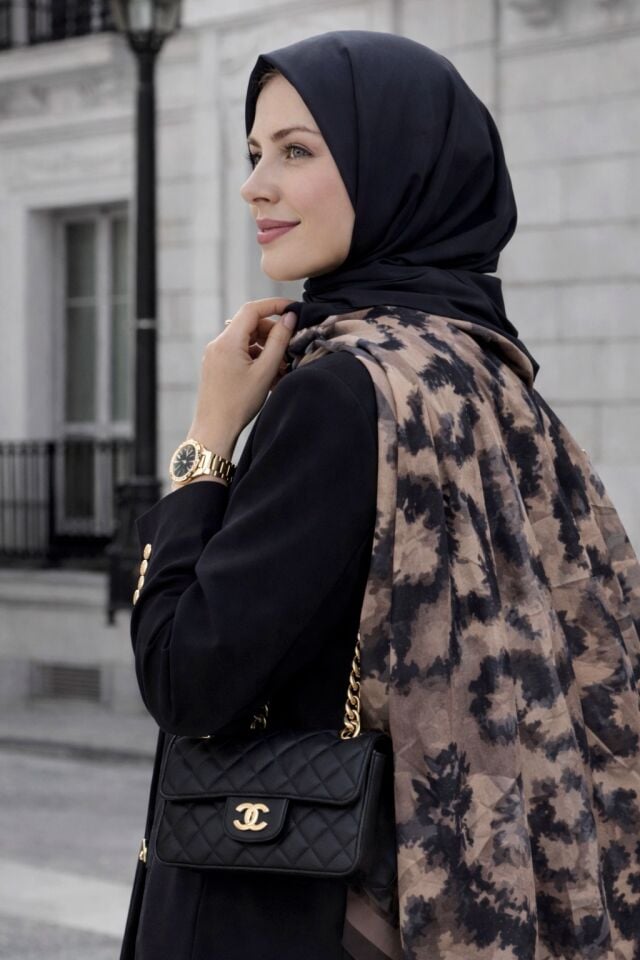 Leopar Desenli Soft Şal