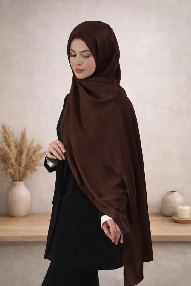 Acı Kahve Saten Şal