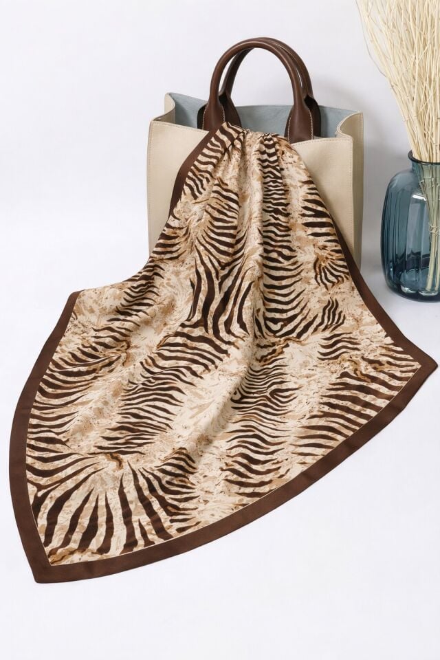 Zebra Desenli Soft Vual Şal