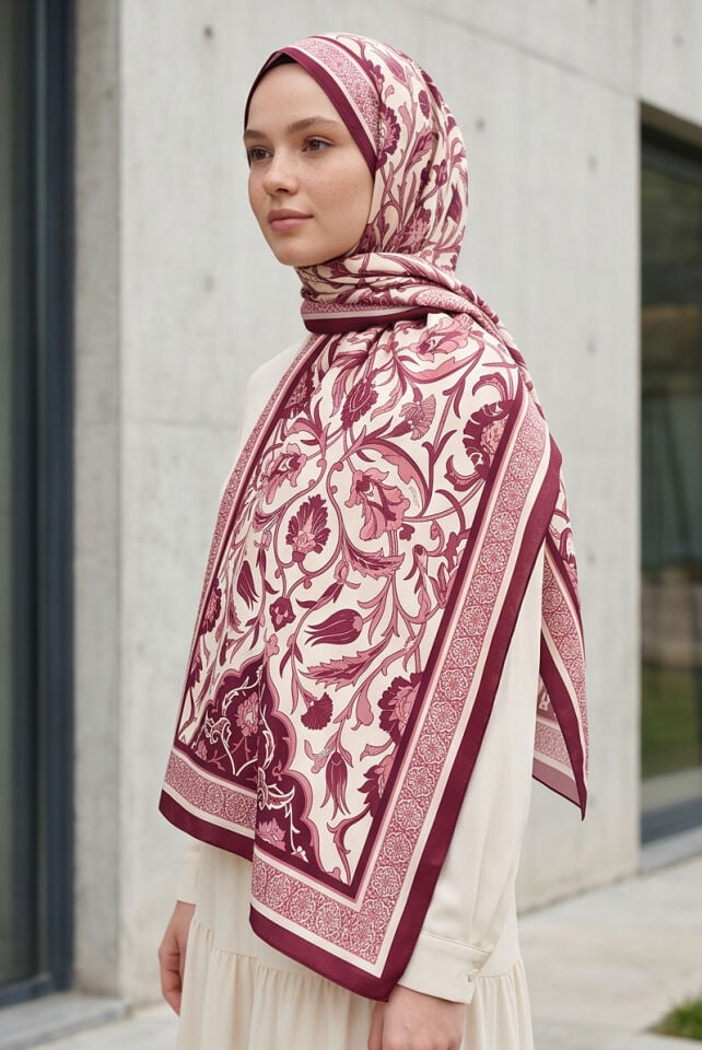 Vintage Floral Soft Şal