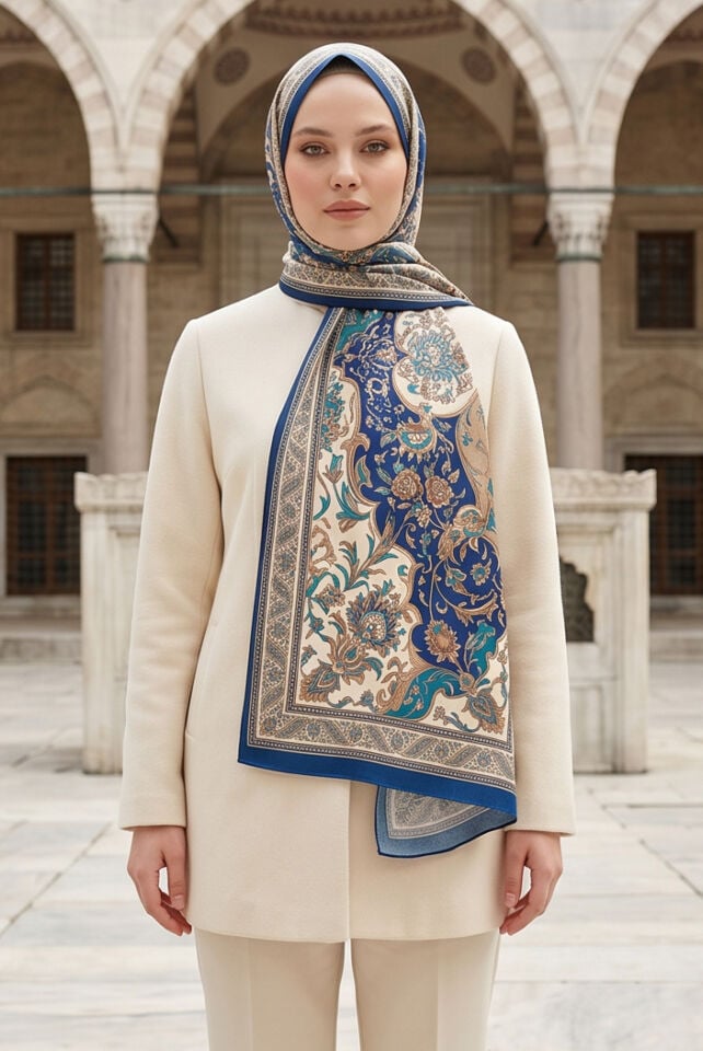 Etnik Desenli & Yumuşak Soft Kumaş Şal