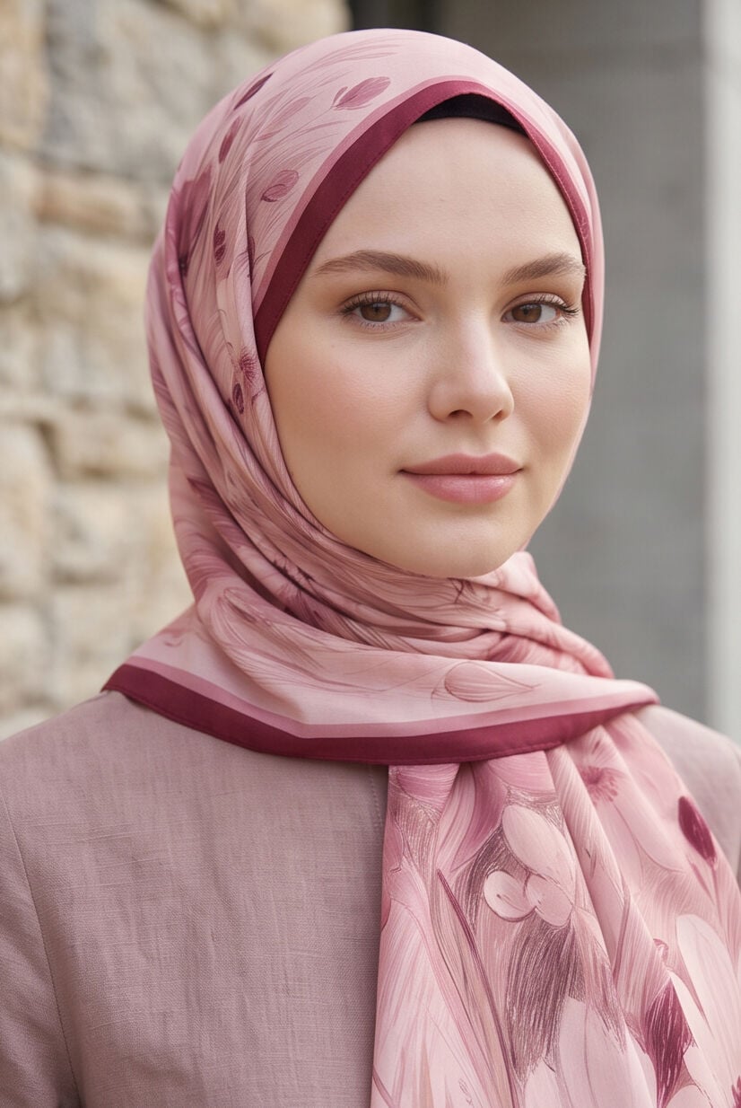 Bahar Esintisi: Mürdüm & Pembe Soft Şal