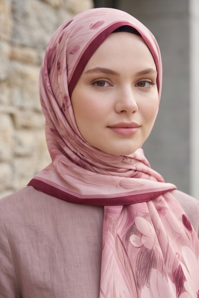 Bahar Esintisi: Mürdüm & Pembe Soft Şal