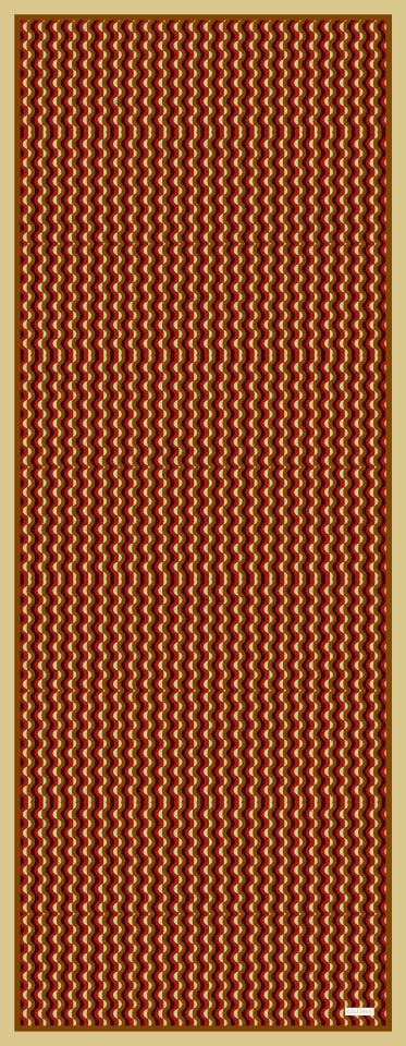 Retro Dalga Desenli Soft Şal